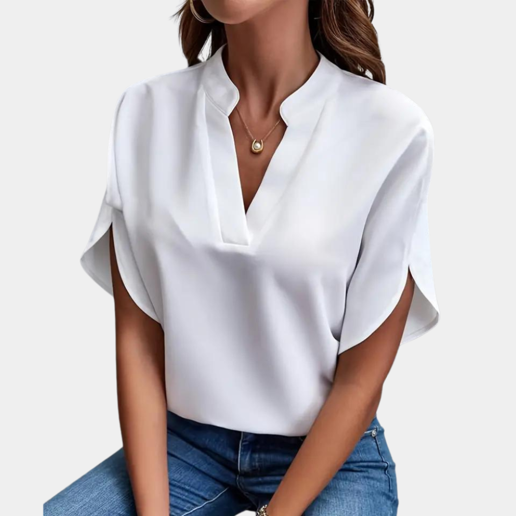 Lightweight, Breathable Short-Sleeve Blouse
