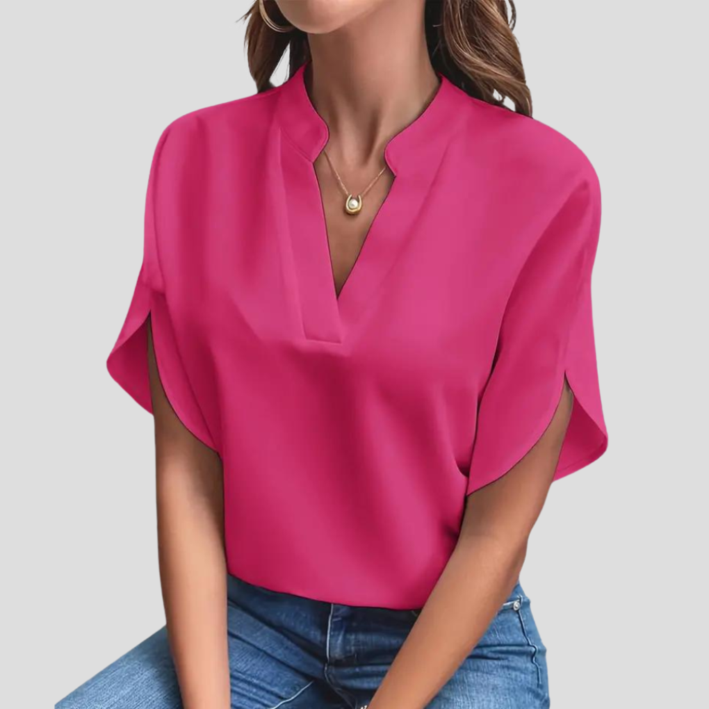 Lightweight, Breathable Short-Sleeve Blouse
