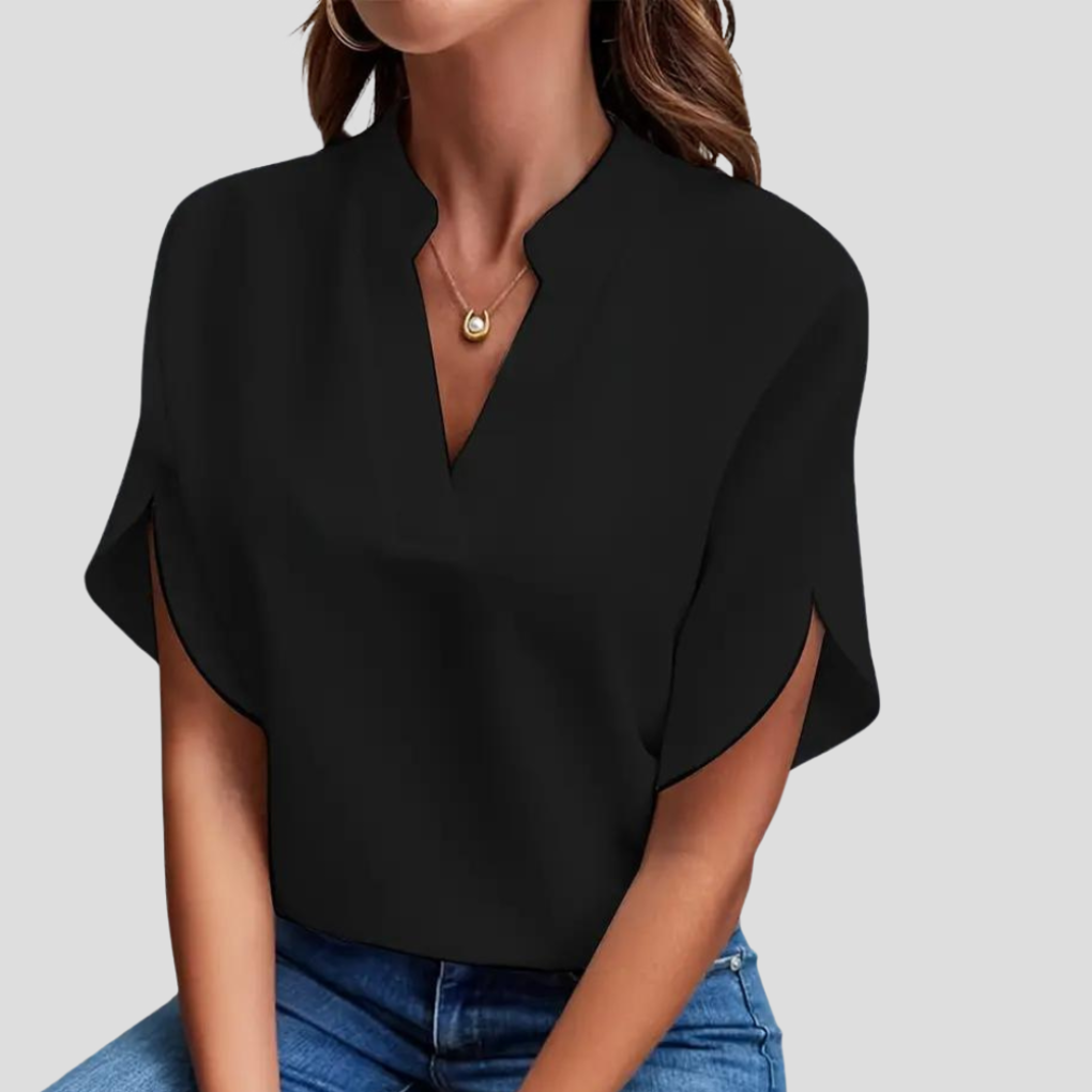 Lightweight, Breathable Short-Sleeve Blouse