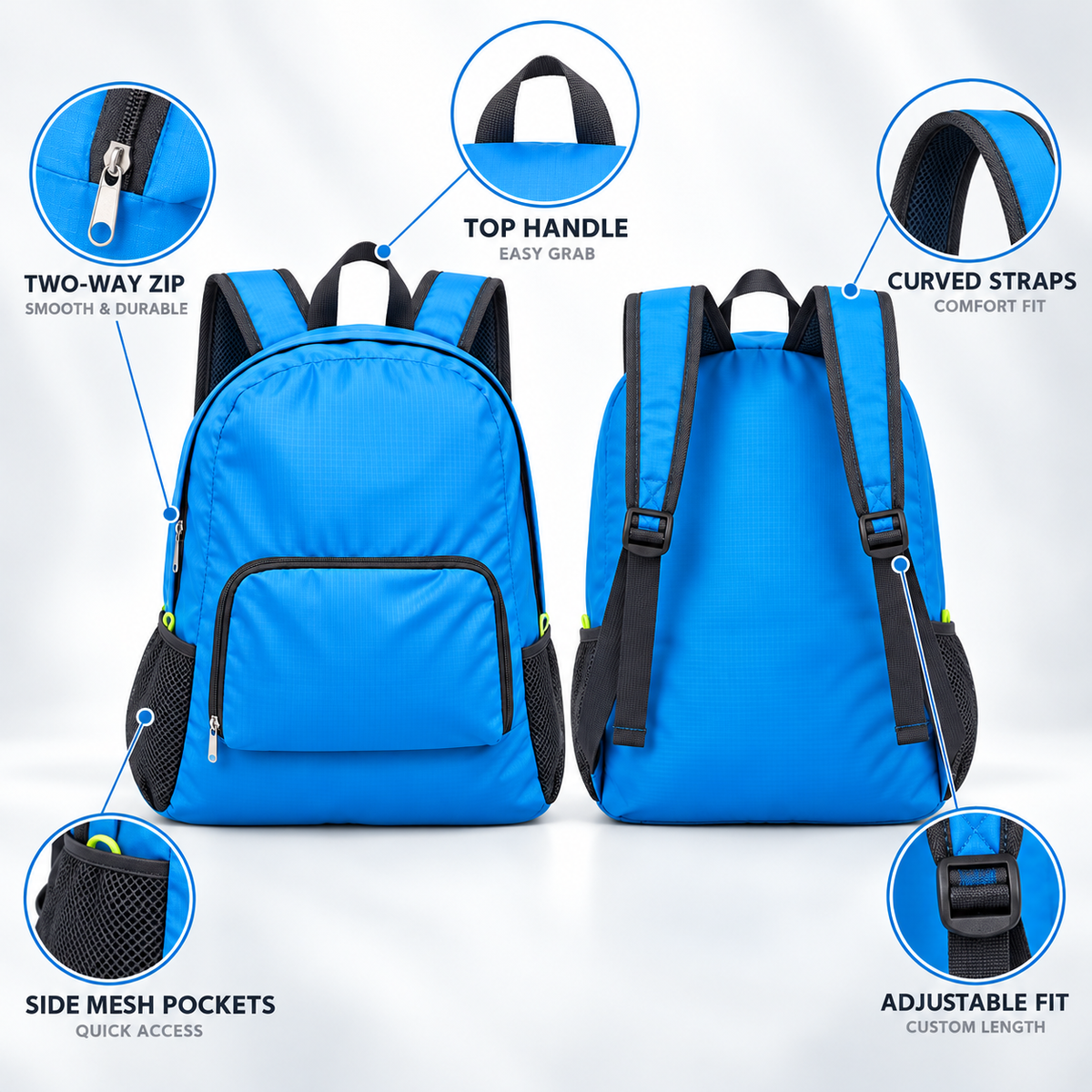Lightweight Foldable Travel Backpack
