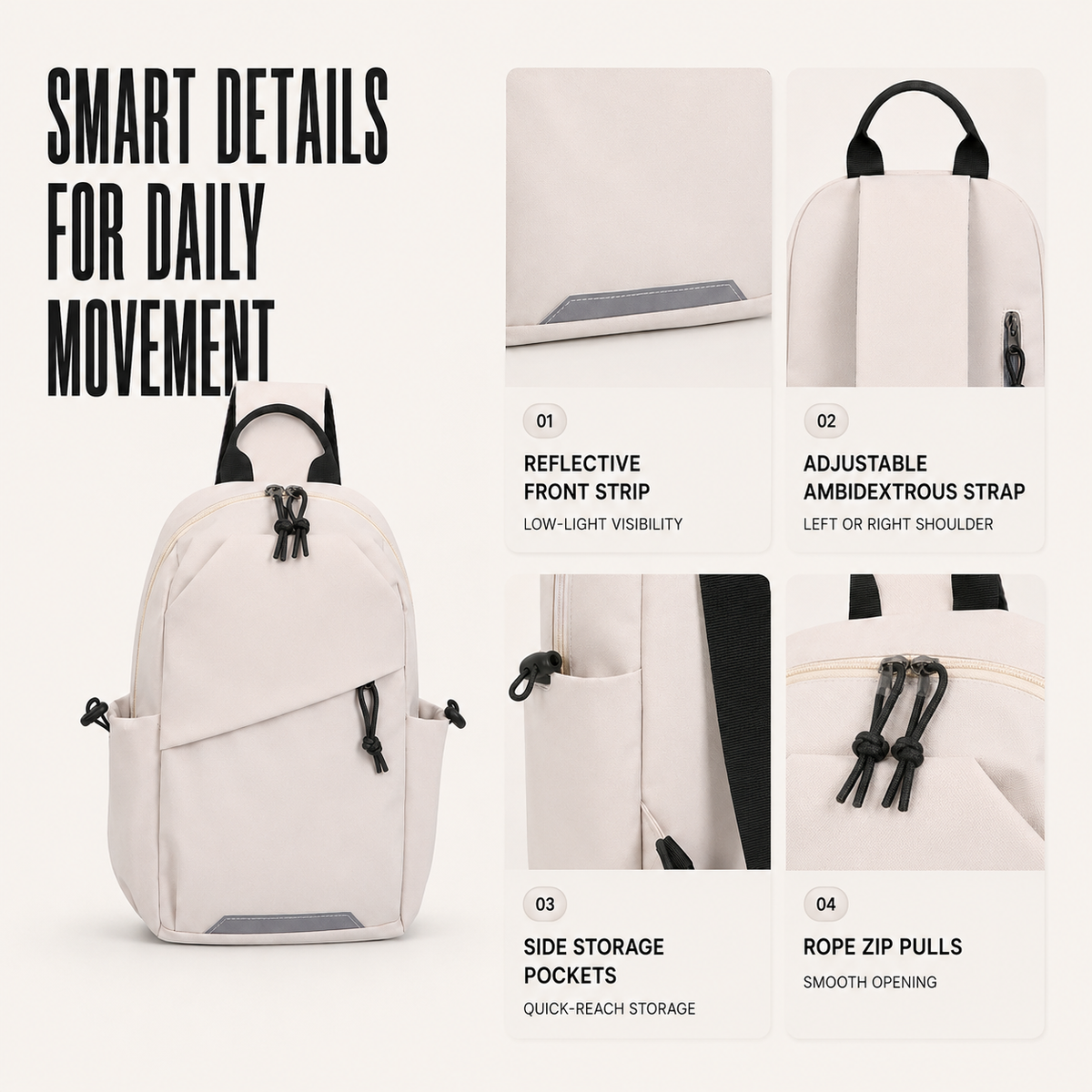 Lightweight Single-Strap Crossbody Bag