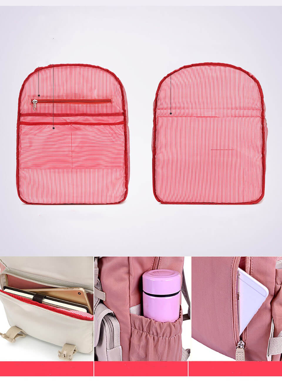 Lightweight Unisex Travel Backpack – Water-Resistant with Multiple Compartments