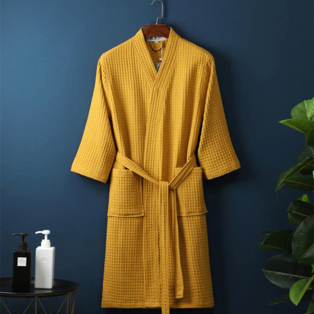 Lightweight Waffle Bathrobe for Couples