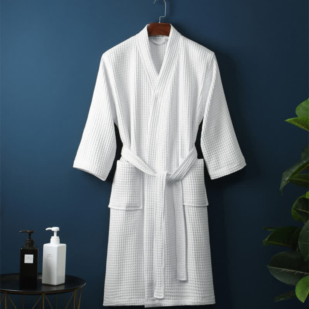 Lightweight Waffle Bathrobe for Couples