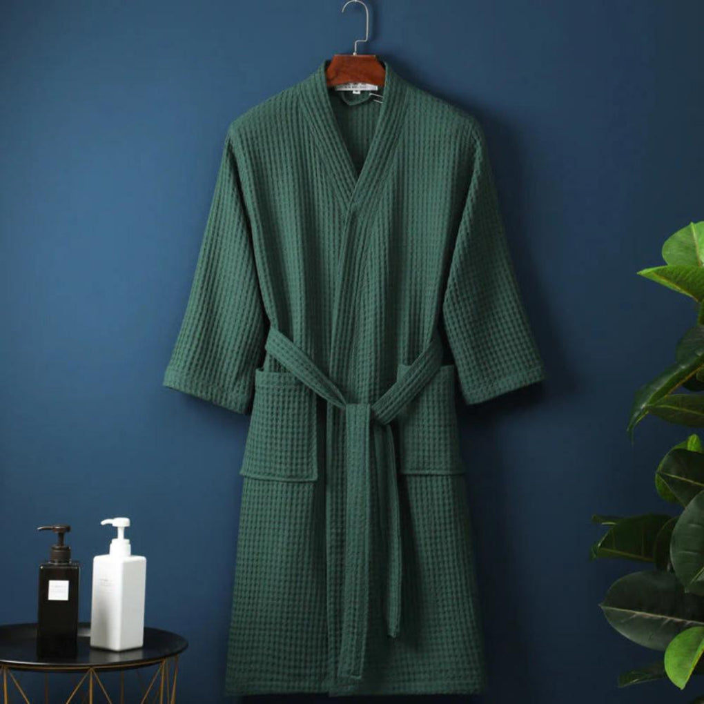 Lightweight Waffle Bathrobe for Couples