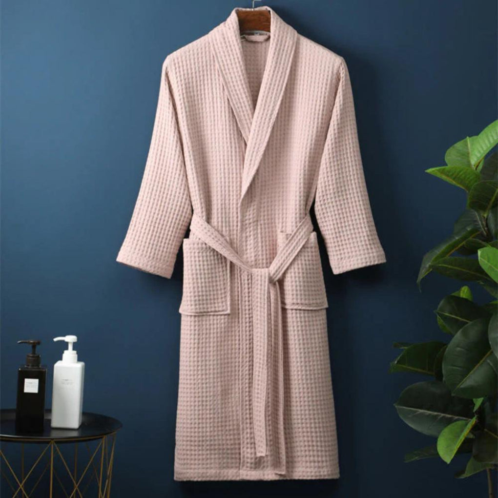 Lightweight Waffle Bathrobe for Couples