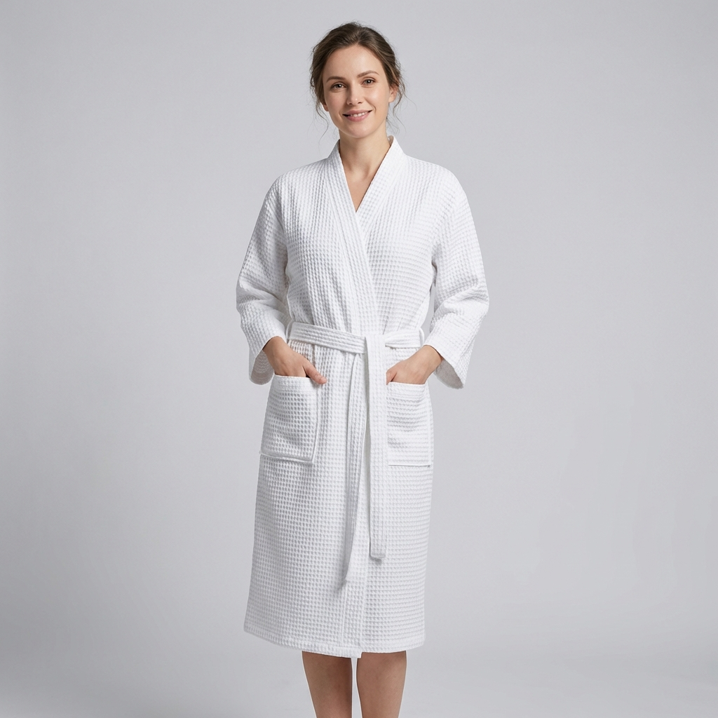 Lightweight Waffle Bathrobe for Couples