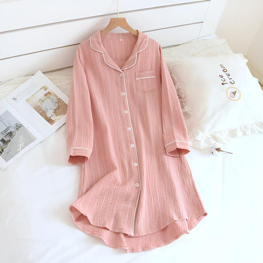 Lightweight Women's Striped Nightgown