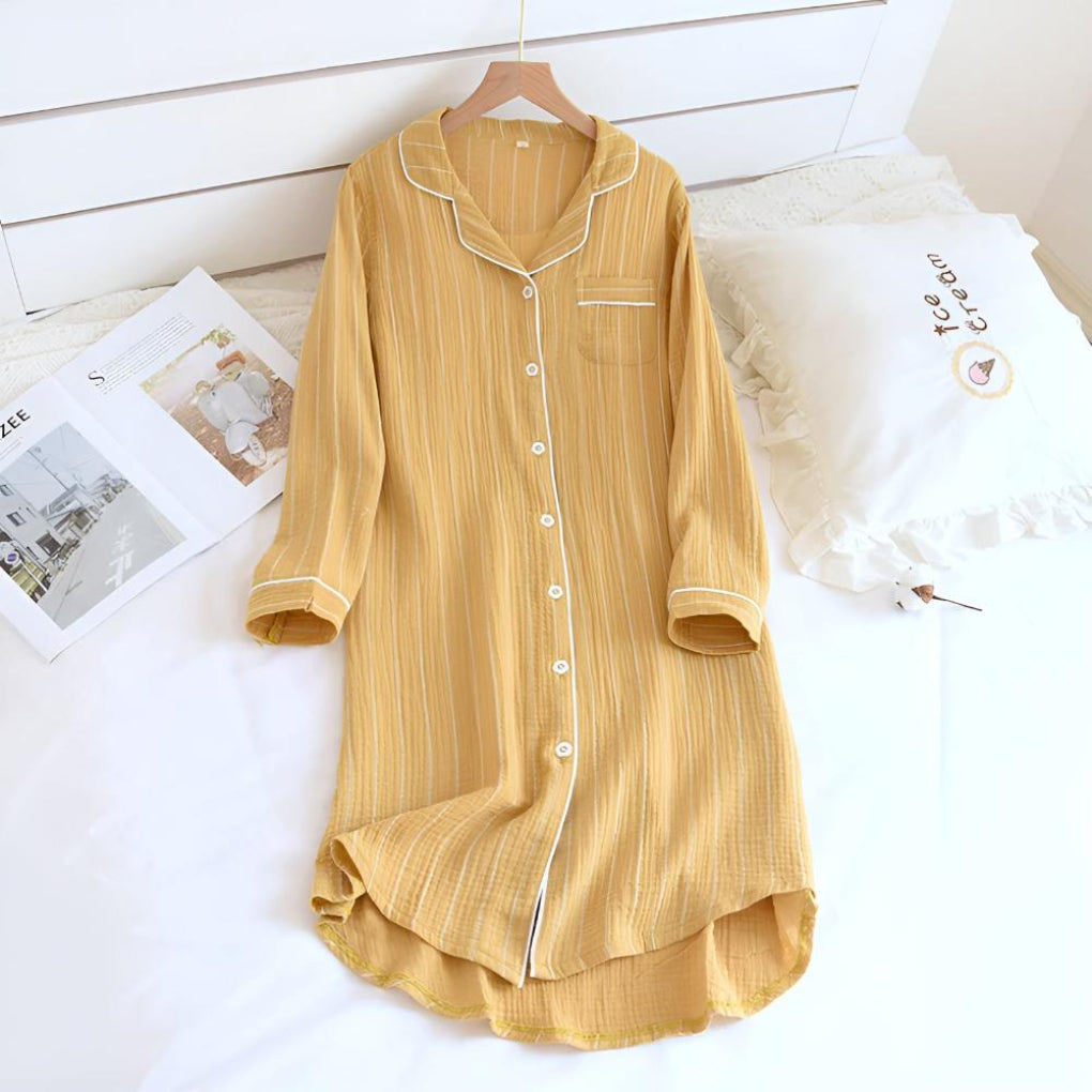 Lightweight Women's Striped Nightgown