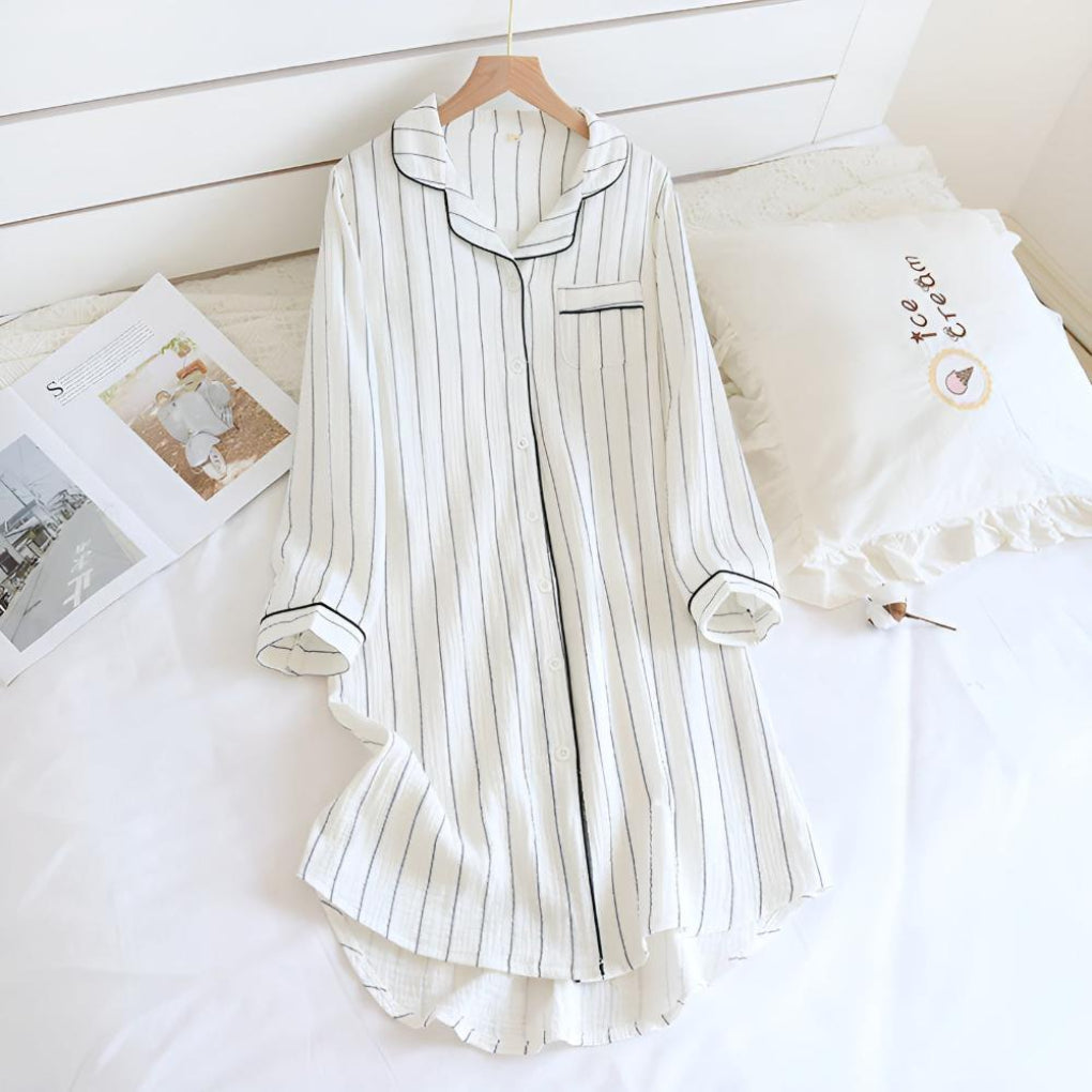 Lightweight Women's Striped Nightgown