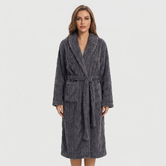 Long Hooded Robe with Belt