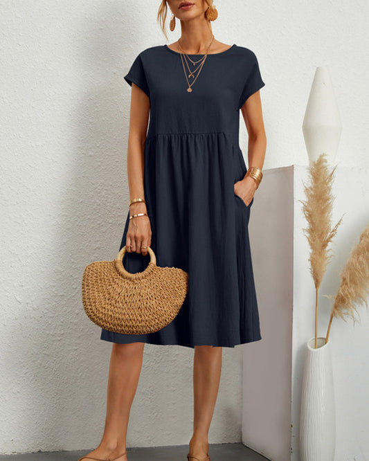 Loose-Fit Crew-Neck Dress