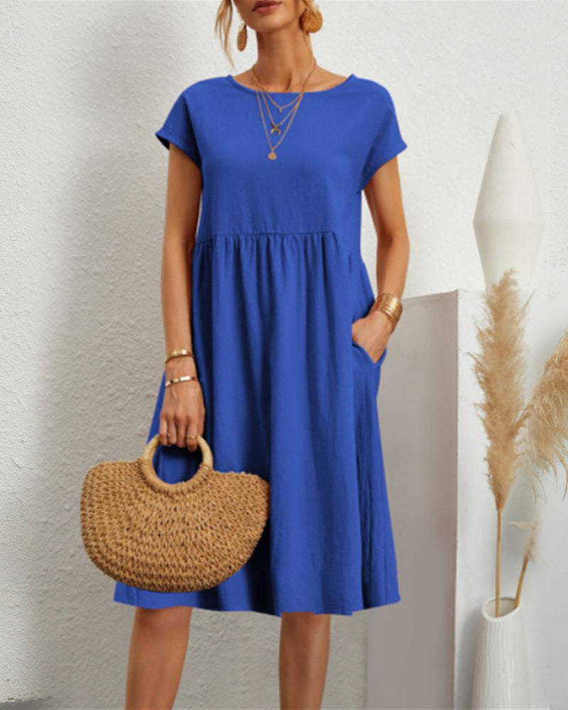 Loose-Fit Crew-Neck Dress