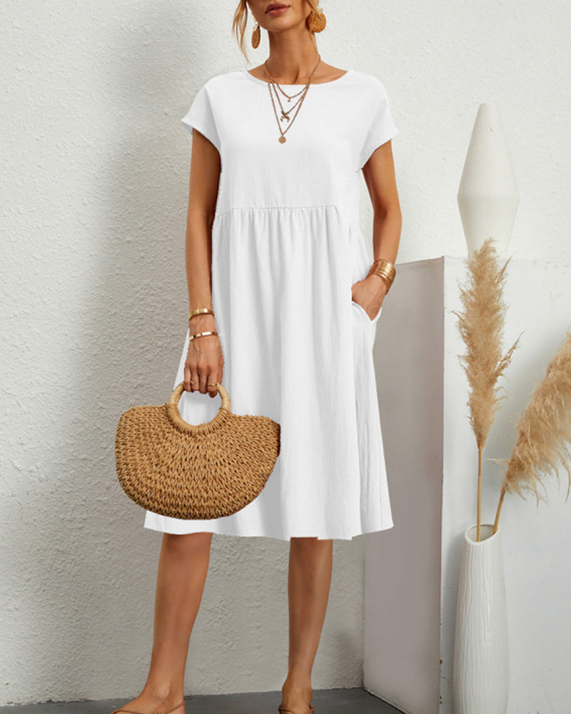 Loose-Fit Crew-Neck Dress