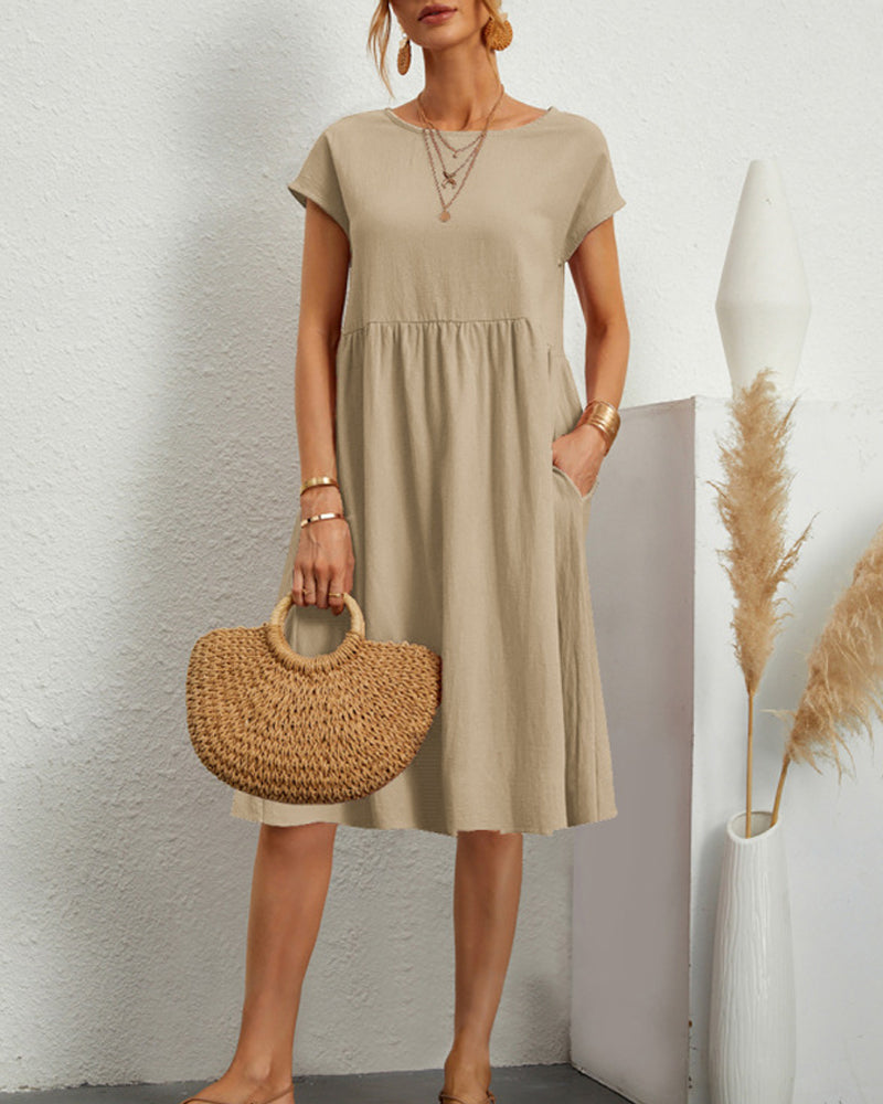 Loose-Fit Crew-Neck Dress
