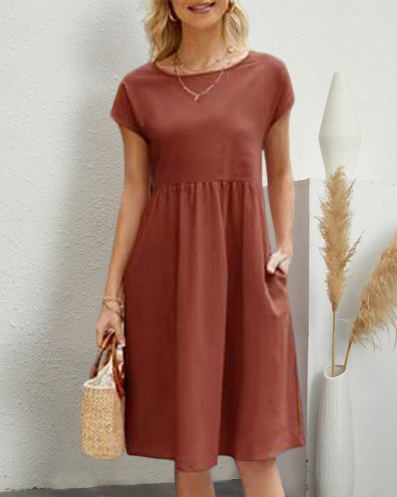 Loose-Fit Crew-Neck Dress