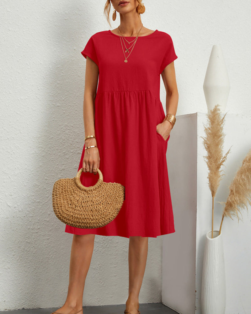Loose-Fit Crew-Neck Dress