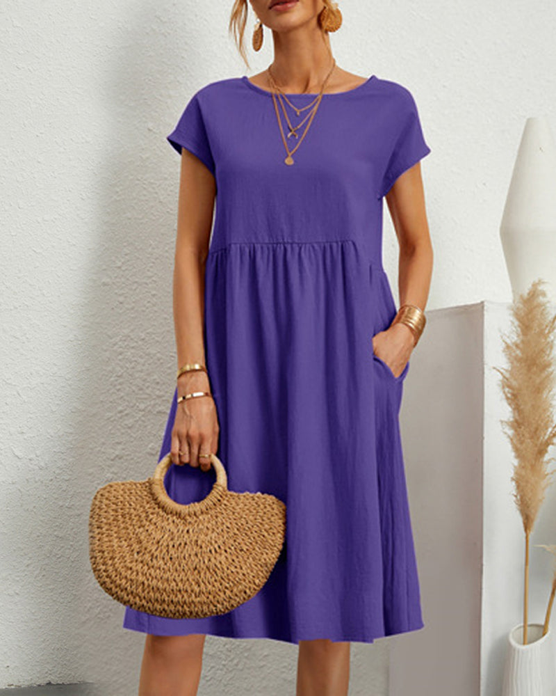 Loose-Fit Crew-Neck Dress