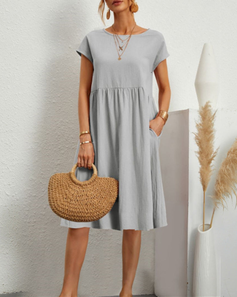 Loose-Fit Crew-Neck Dress