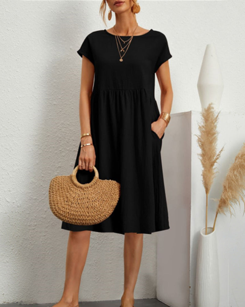 Loose-Fit Crew-Neck Dress