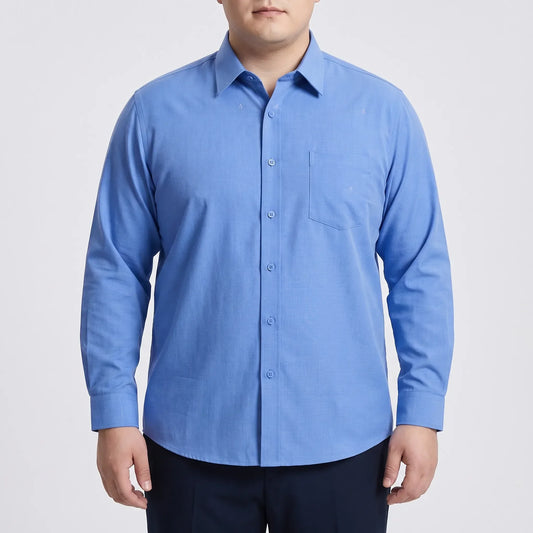 Loose Fit Long-Sleeve Button-Up Shirt