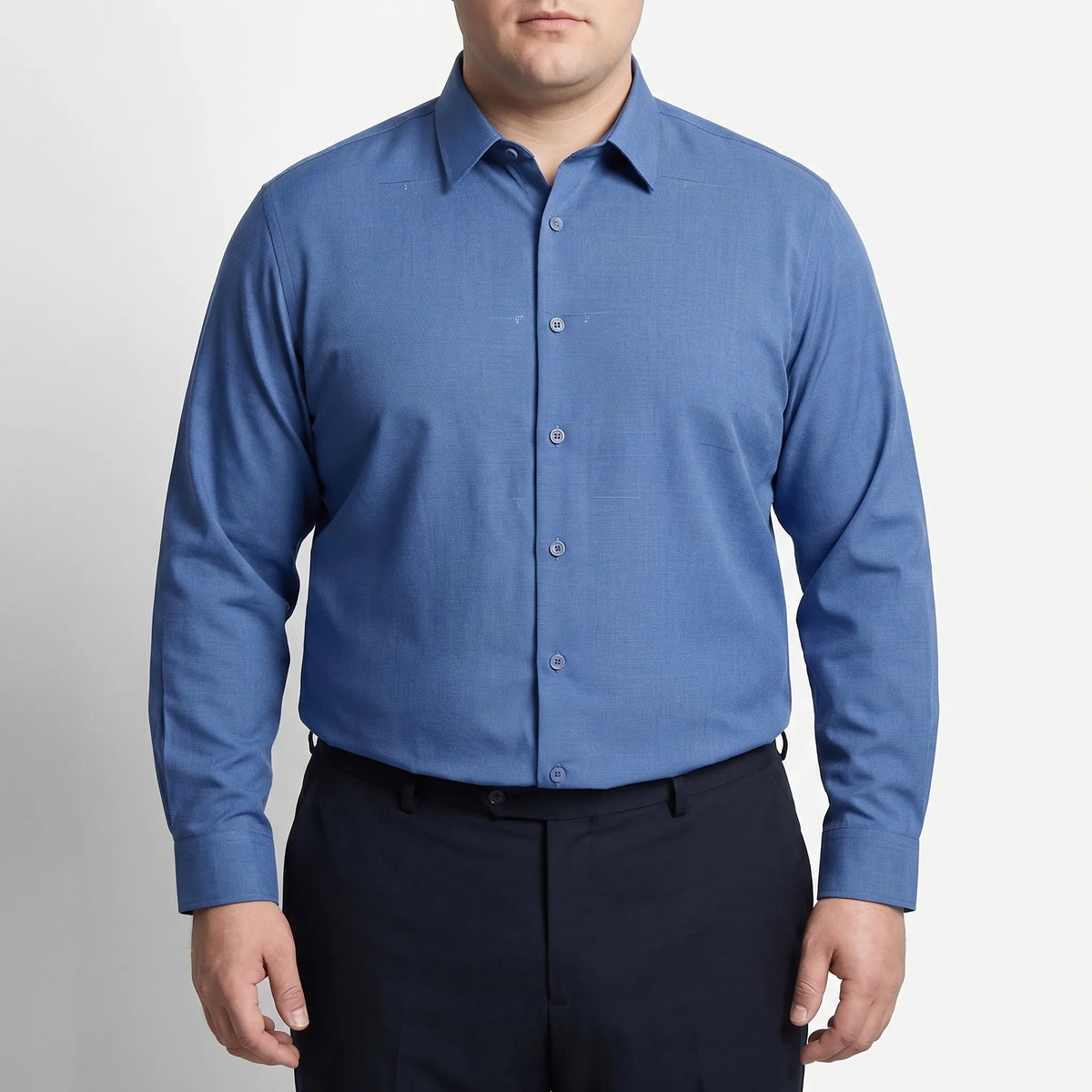 Loose Fit Long-Sleeve Button-Up Shirt