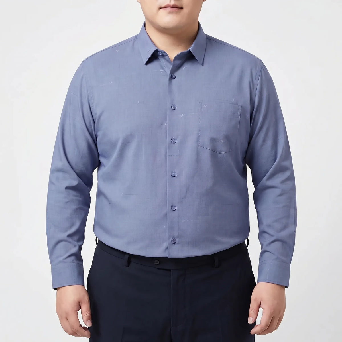 Loose Fit Long-Sleeve Button-Up Shirt