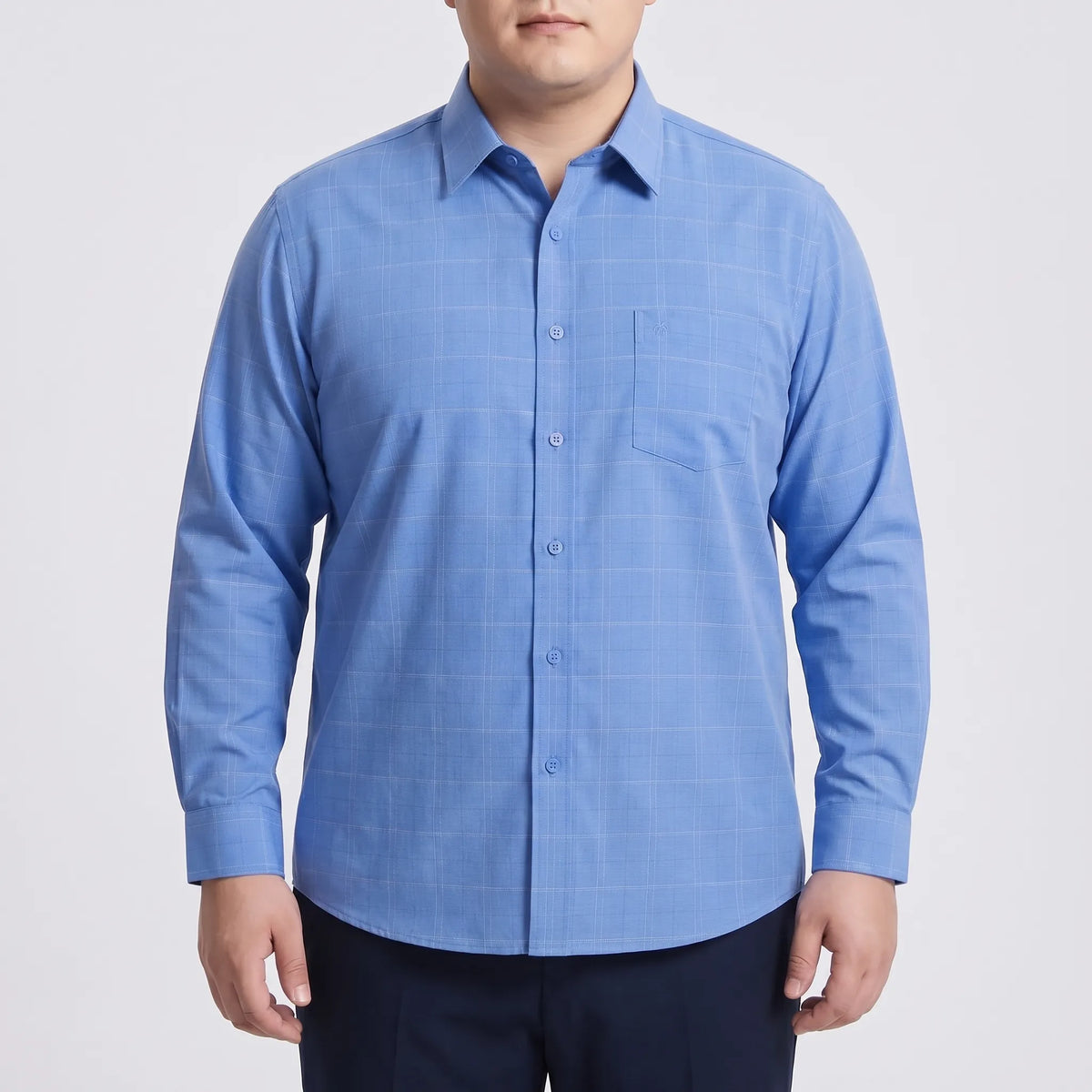 Loose Fit Long-Sleeve Button-Up Shirt
