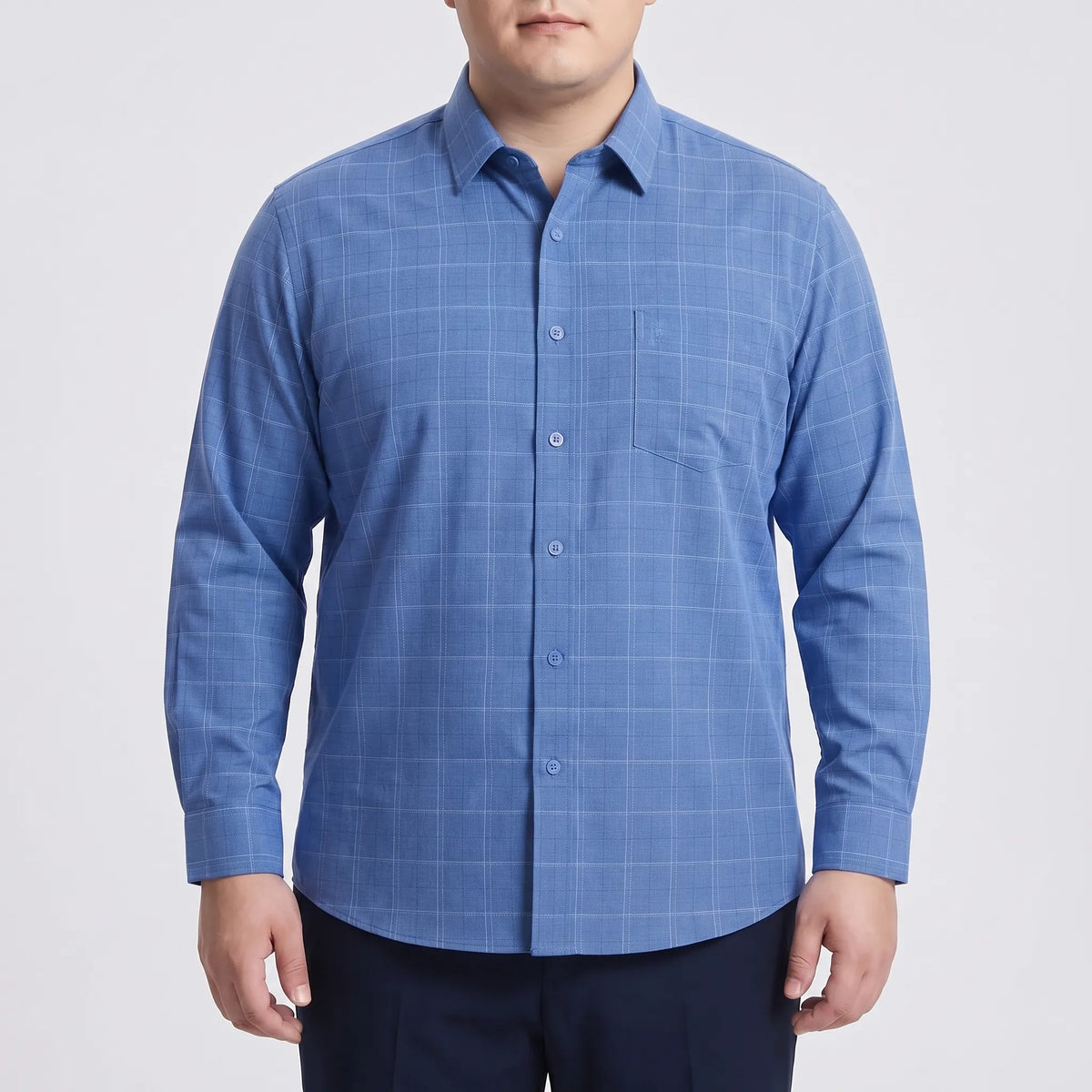 Loose Fit Long-Sleeve Button-Up Shirt