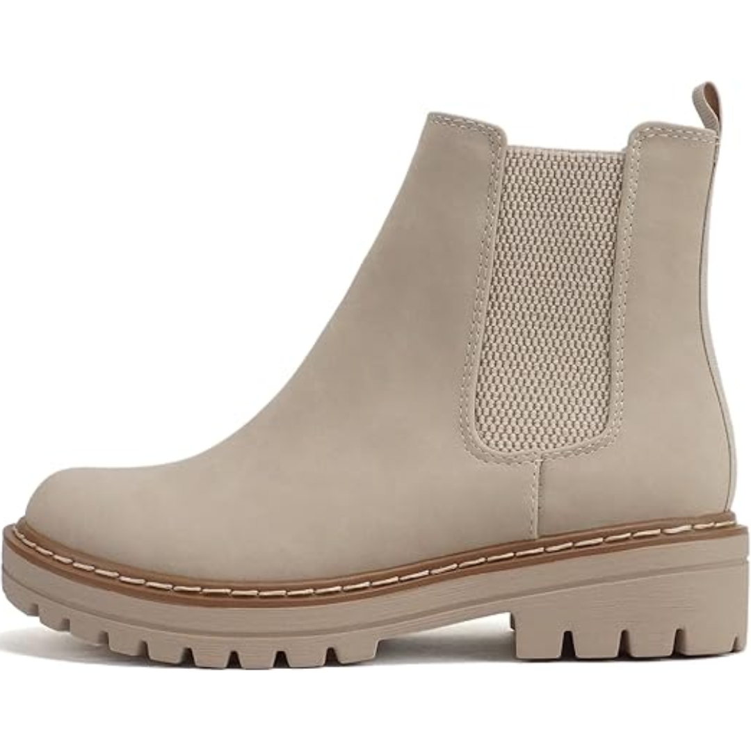 Low-Heel Chelsea Ankle Boots