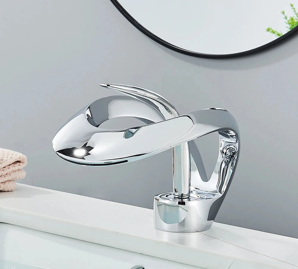 Luxury Bathroom Tap with Elegant Waterfall Spout
