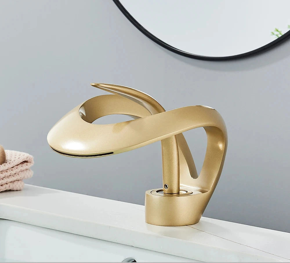 Luxury Bathroom Tap with Elegant Waterfall Spout