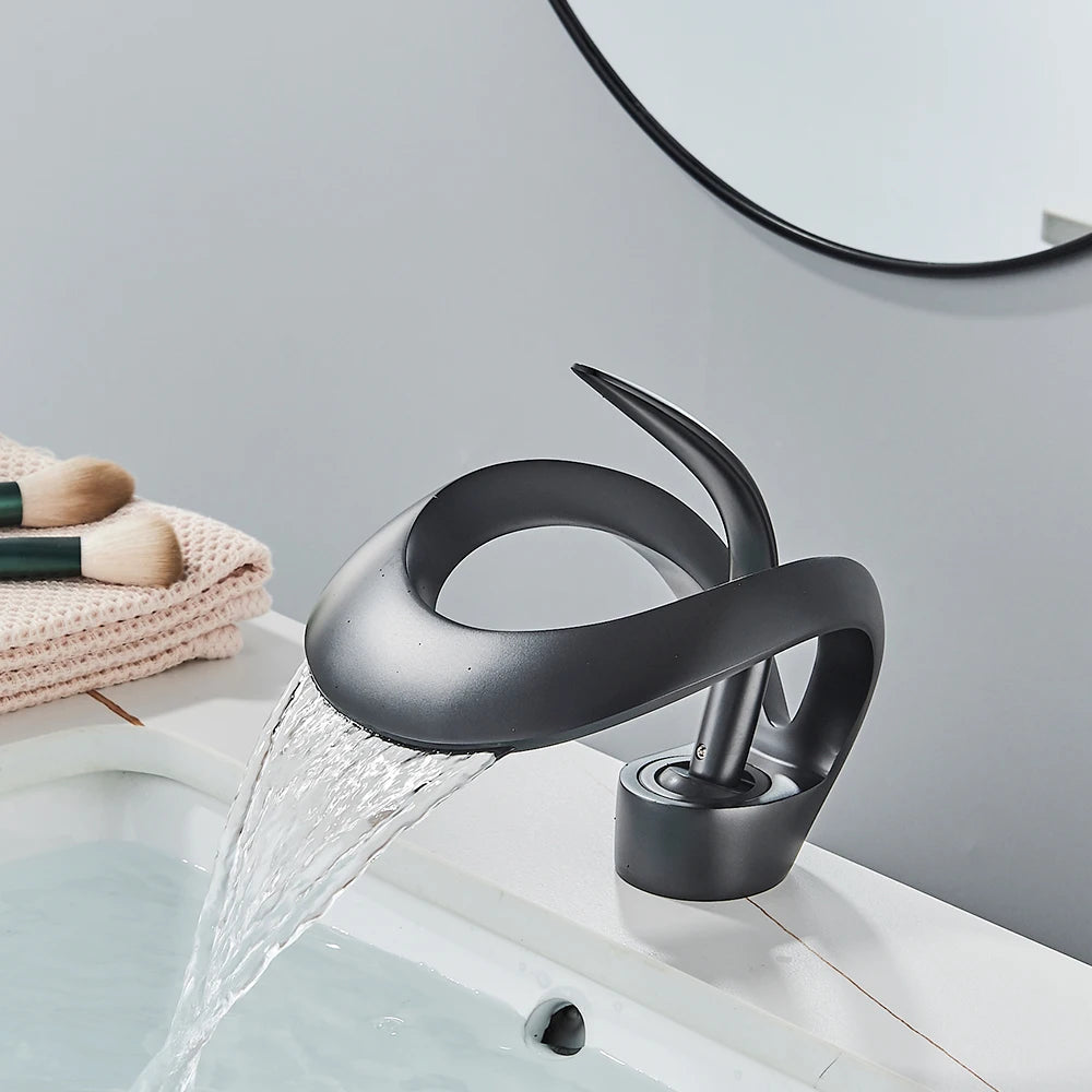 Luxury Bathroom Tap with Elegant Waterfall Spout