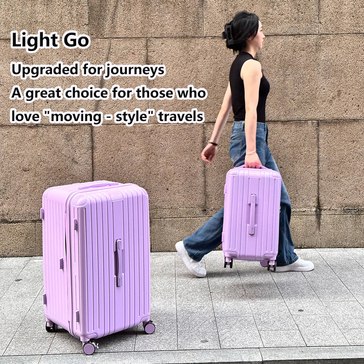 Luxury Hardshell Suitcase with 3-Stage Expansion