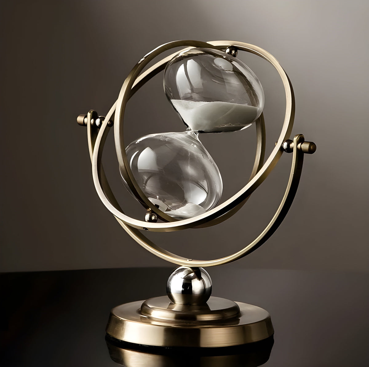 Luxury Hourglass with Elegant Gold Frame & Timeless Design