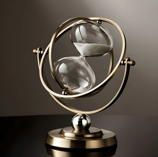 Luxury Hourglass with Elegant Gold Frame & Timeless Design