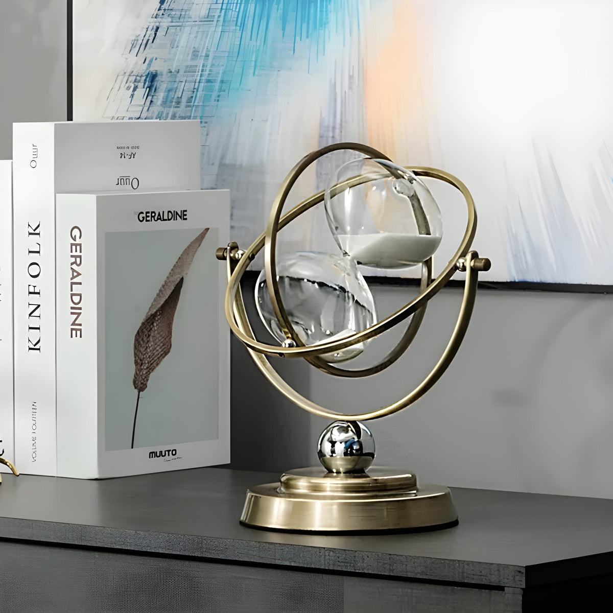 Luxury Hourglass with Elegant Gold Frame & Timeless Design