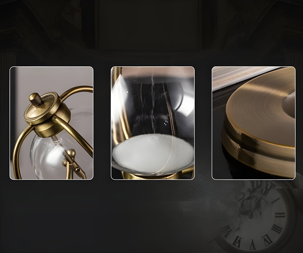 Luxury Hourglass with Elegant Gold Frame & Timeless Design