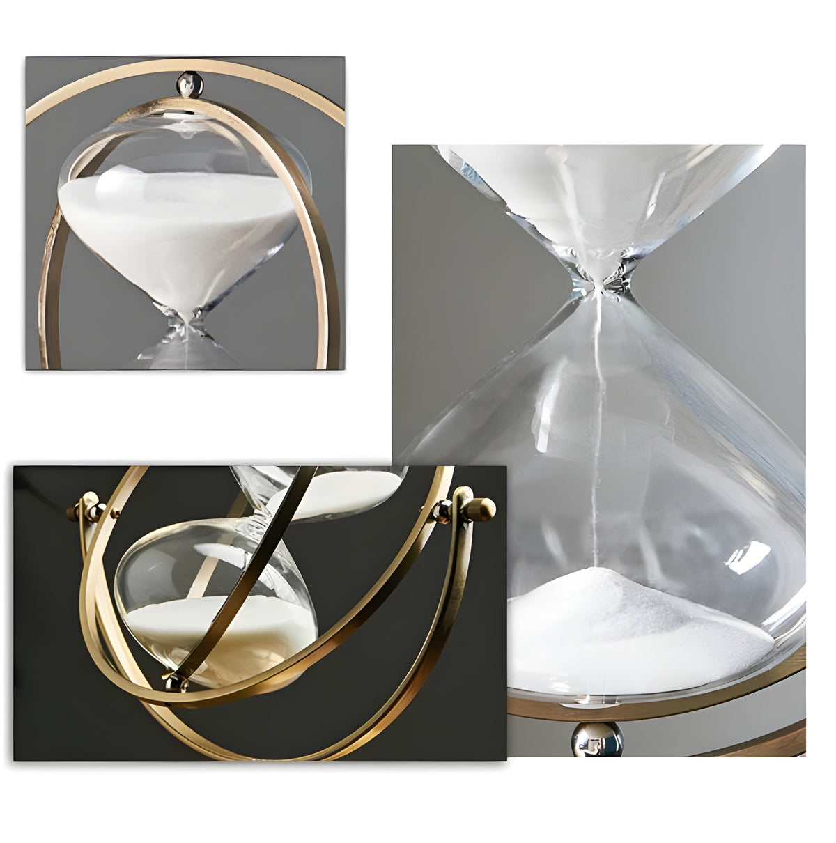 Luxury Hourglass with Elegant Gold Frame & Timeless Design