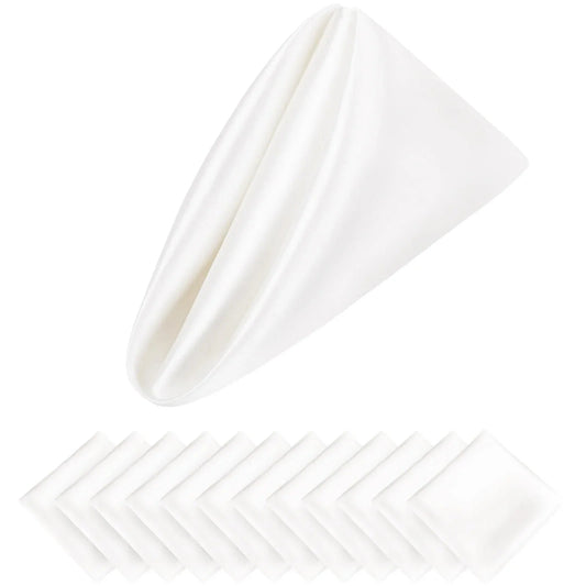 Luxury Satin Holiday Napkins 30x30 cm – Set of 12 for Elegant Table Decor