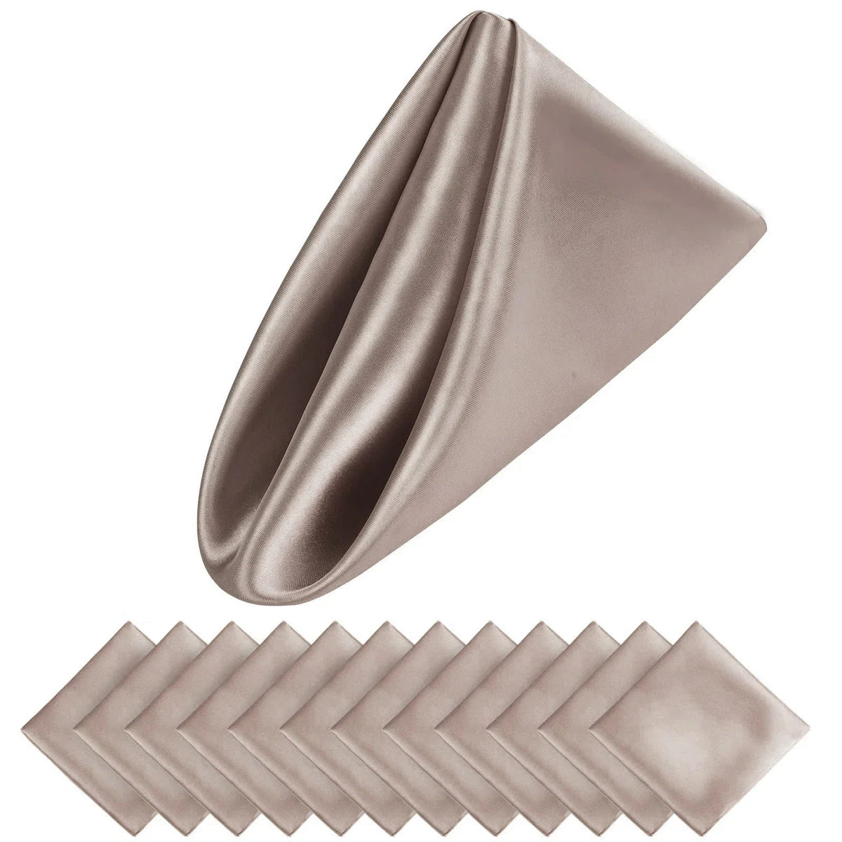 Luxury Satin Holiday Napkins 30x30 cm – Set of 12 for Elegant Table Decor