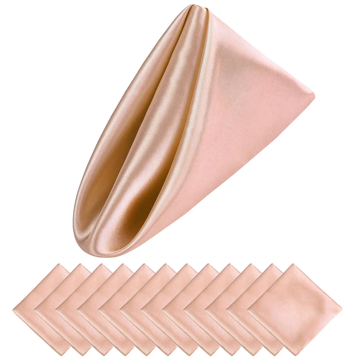 Luxury Satin Holiday Napkins 30x30 cm – Set of 12 for Elegant Table Decor