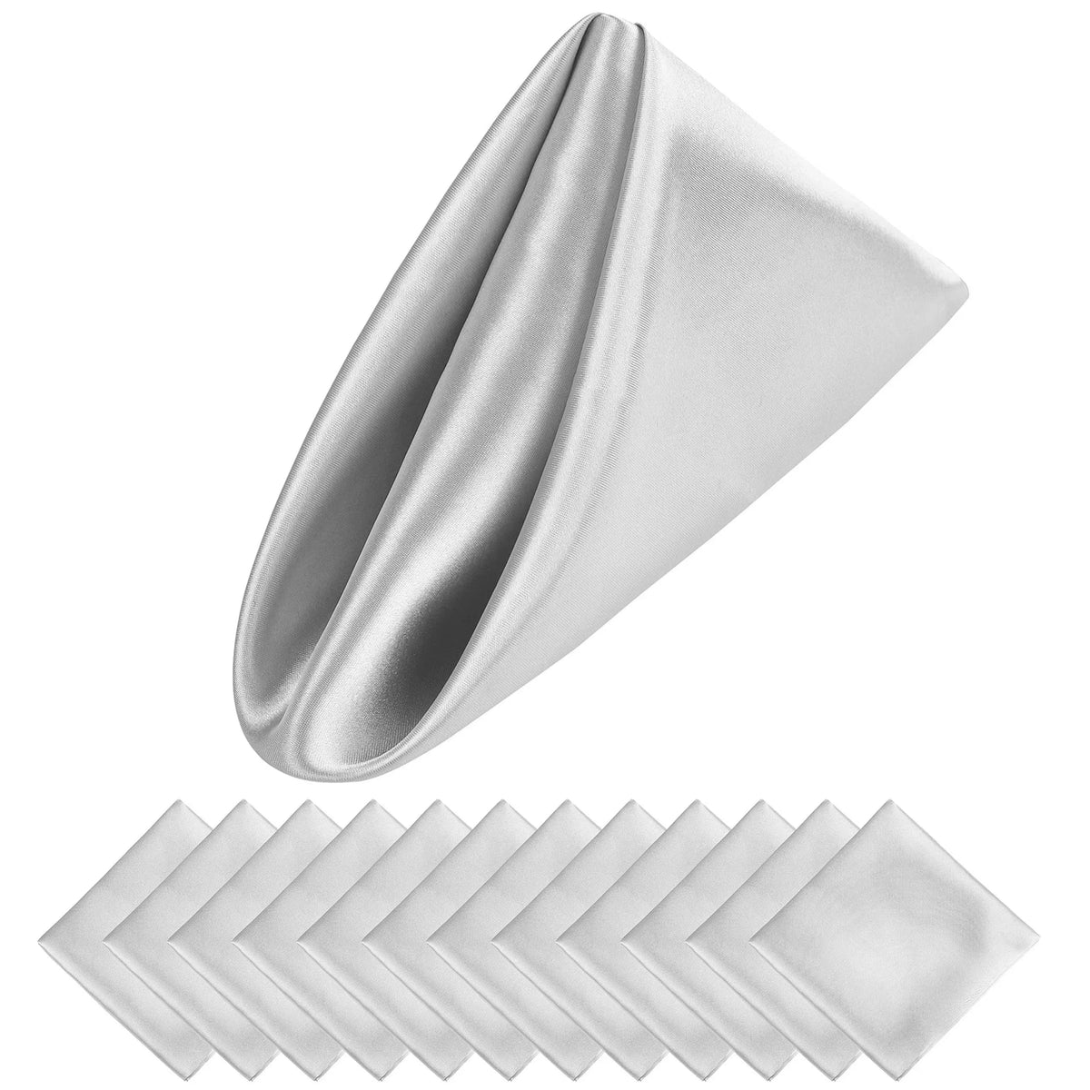 Luxury Satin Holiday Napkins 30x30 cm – Set of 12 for Elegant Table Decor