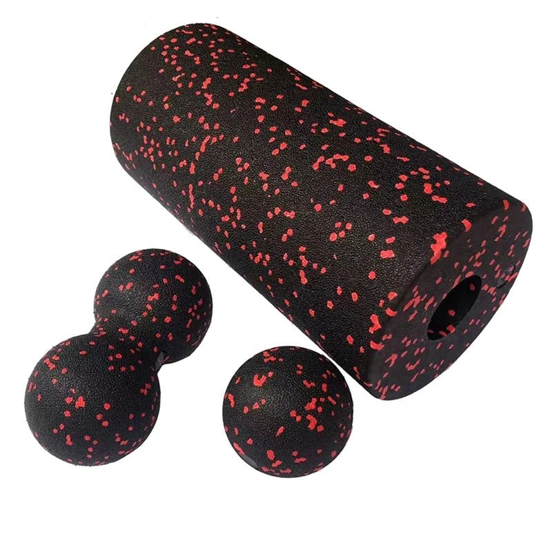 Massage Balls & Foam Roller for Stiff Back and Tense Muscles