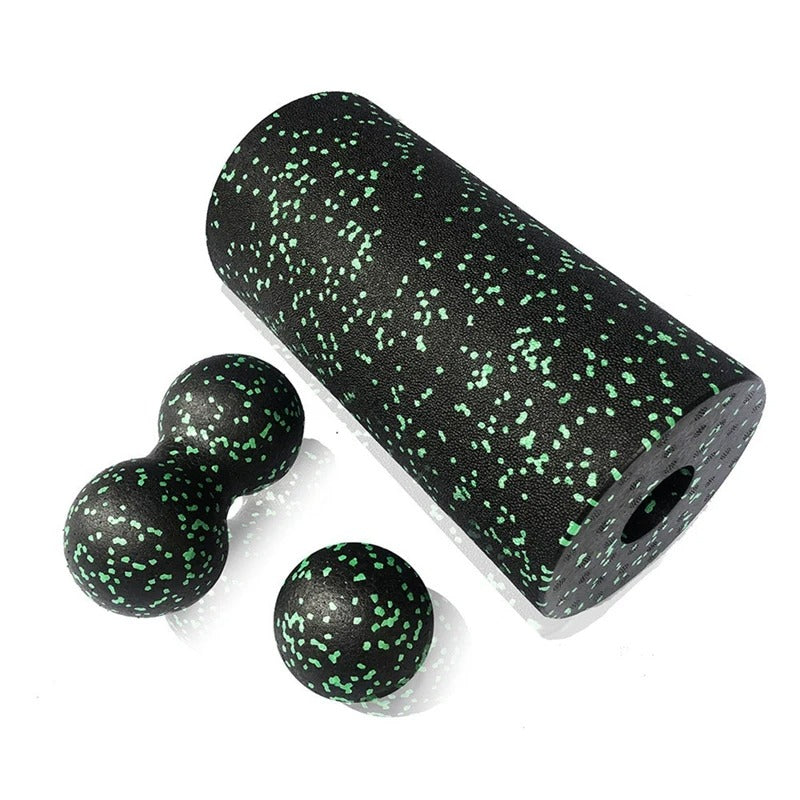 Massage Balls & Foam Roller for Stiff Back and Tense Muscles