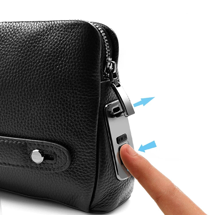 Men's Anti-Theft Clutch with Fingerprint Lock