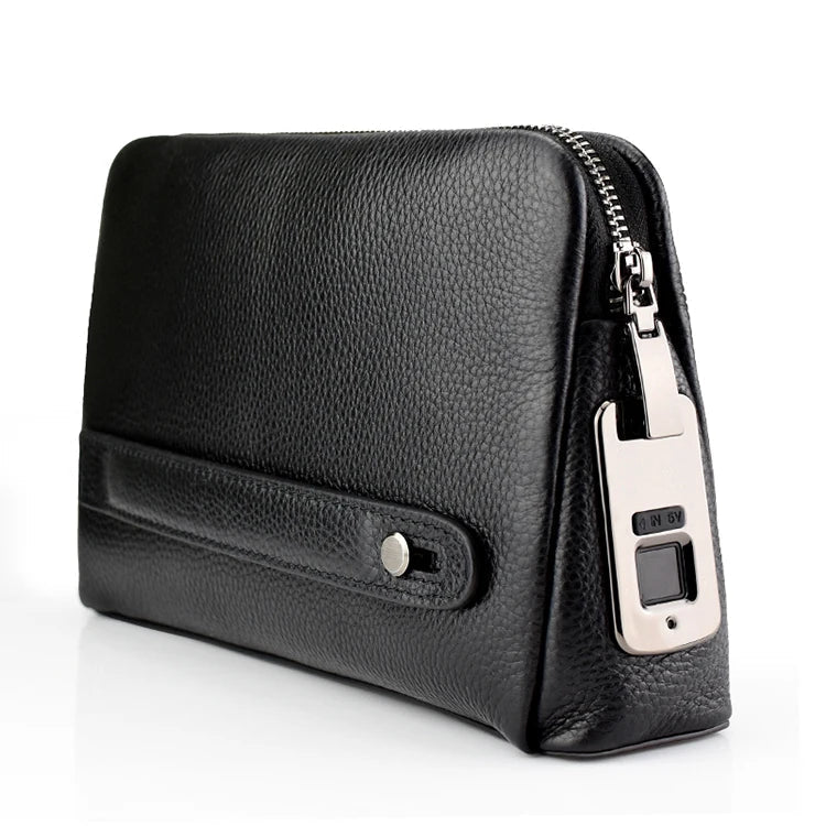 Men's Anti-Theft Clutch with Fingerprint Lock