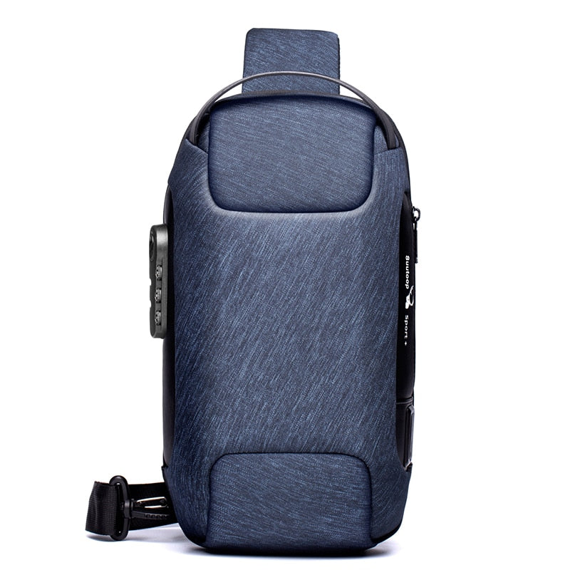 Men's Anti-Theft Waterproof Crossbody Bag with USB Charging Port
