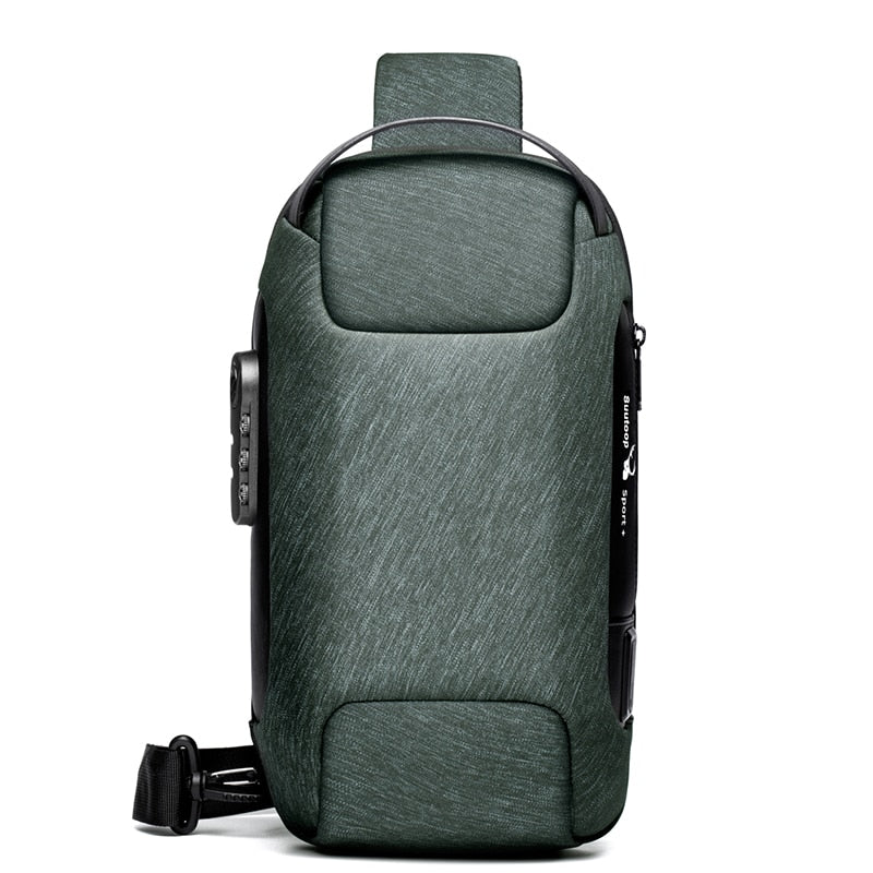 Men's Anti-Theft Waterproof Crossbody Bag with USB Charging Port