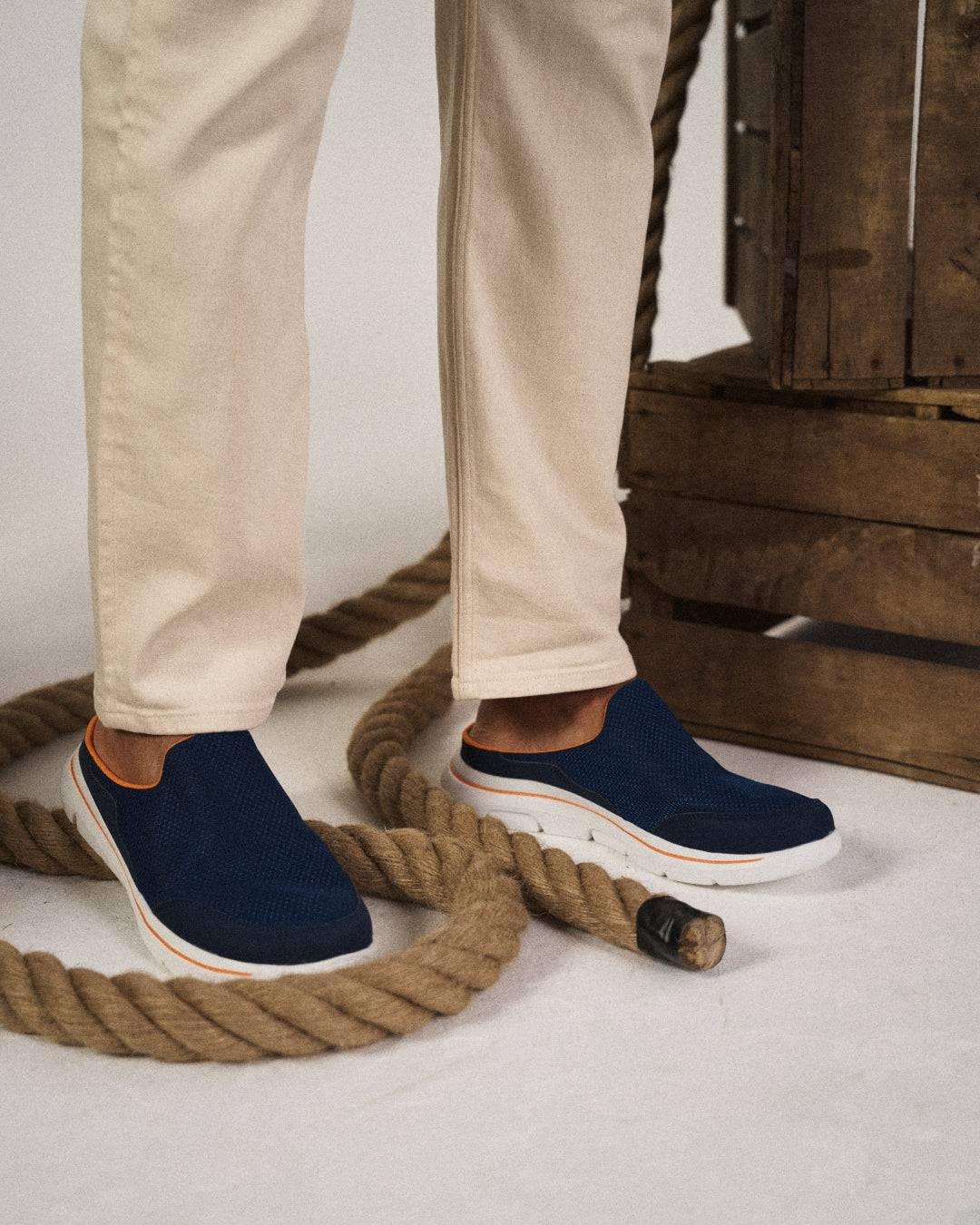 Men's Backless Slip-On Comfort Sneaker Slides
